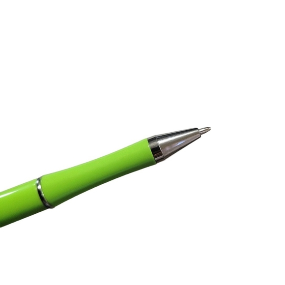 San Judas Tadeo Handmade Beaded Ballpoint Twist Pen Focal Bead Green - Picture 3 of 6